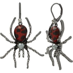🕷️BETSEY JOHNSON DROP DOWN SPIDER EARRINGS🕷️NWT